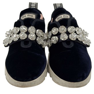 미우미우 크리스탈 벨벳 스니커즈