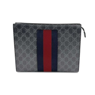 구찌 GG 수프림 웹 클러치 (475316)