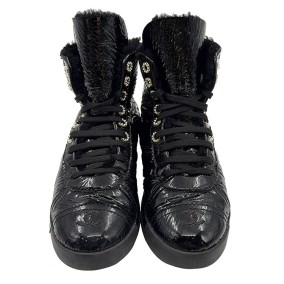 샤넬 페이던트 램스킨 하이탑 스니커즈 (G35079)