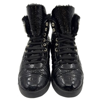 샤넬 페이던트 램스킨 하이탑 스니커즈 (G35079)