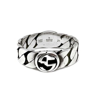 구찌 인터로킹 실버 반지