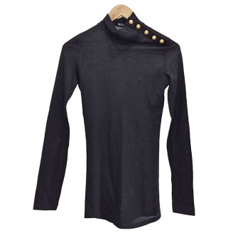 발망 금장 터틀넥 니트