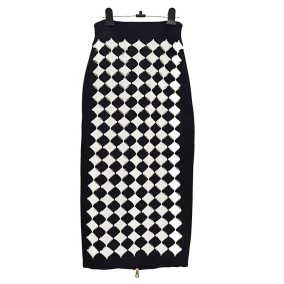 발망 펀칭 집업 스커트