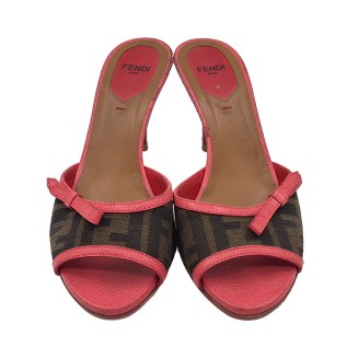 펜디 캔버스 슬리퍼