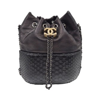 샤넬 램스킨 파이톤 가브리엘 펄스백