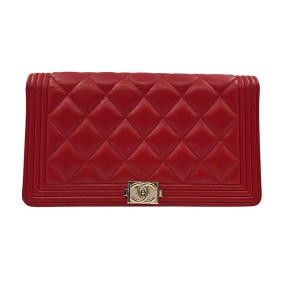 샤넬 램스킨 보이 장지갑